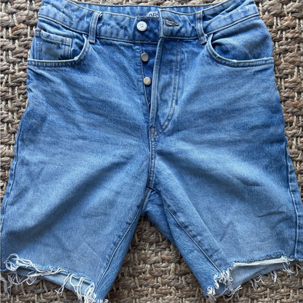 Zara Light Blue Denim Shorts